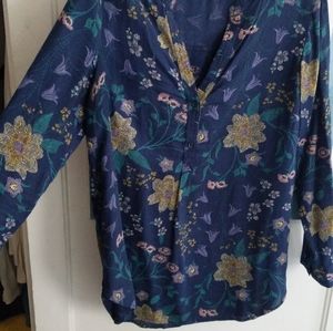 Floral print long sleeve shirt